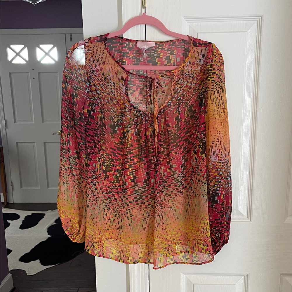 Multicolor Sheer Women's Top
